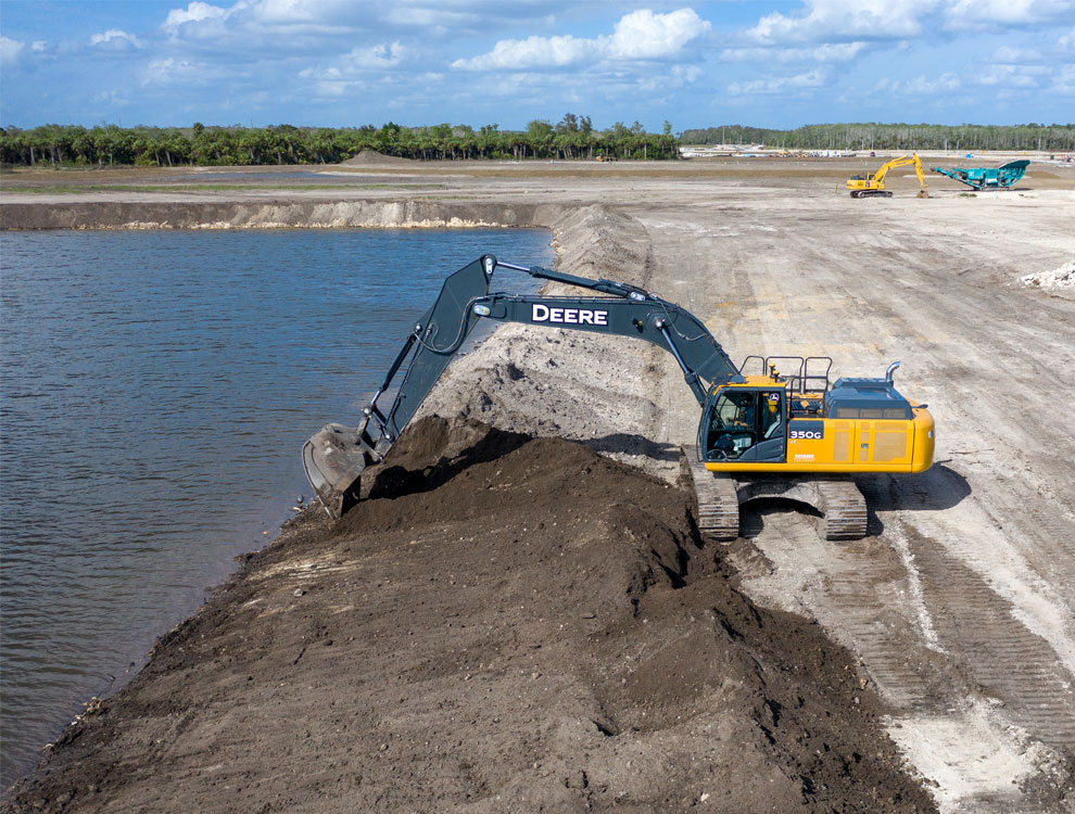 Large-scale earthmoving projects